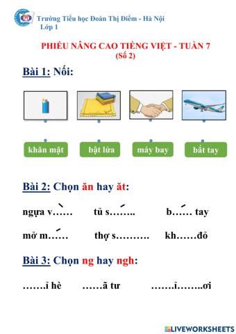 Tiếng việt nâng cao số 2 tuần 6