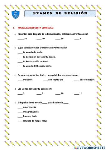 Examen de religión