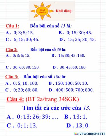 Quan hệ chia hết tính chất chia hết