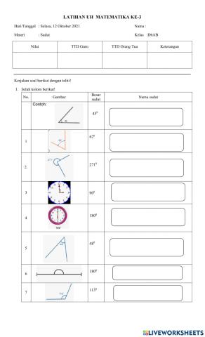 Lat UH Matematika Ke-2-Sudut