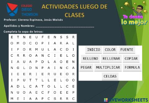 Ficha Octubre Clase 2 - 3º grado