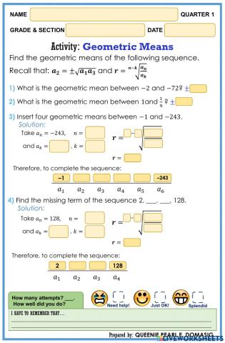 Geometric Means