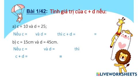 Biểu thức có chứa hai chữ