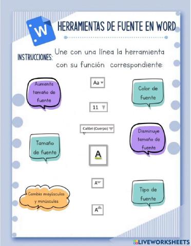 Herramientas de fuente en word