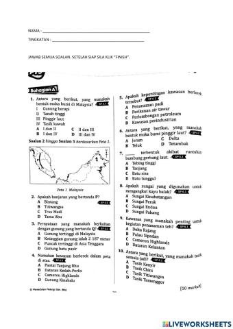 Geo T1 : Bentuk Muka Bumi