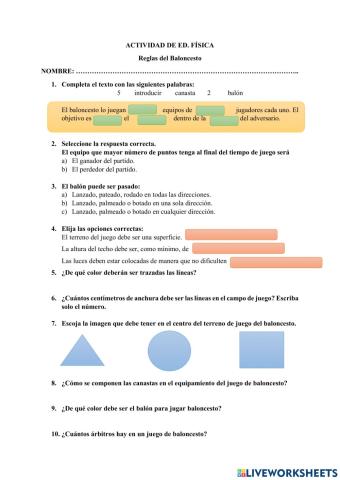 Reglas del Baloncesto