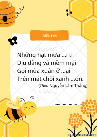 Điền vào chỗ trống