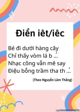 Điền vào chỗ trống