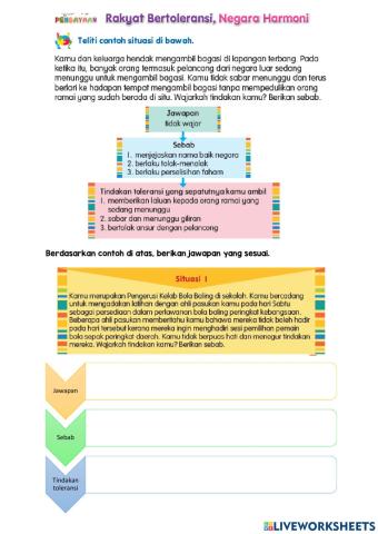 Unit 14: Rakyat bertoleransi, Negara Harmoni