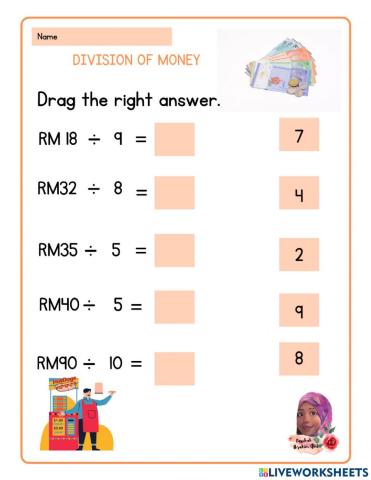 Division of money