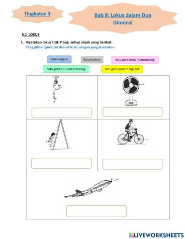 Bab 8 lokus dalam 2 dimensi matematik tingkatan3