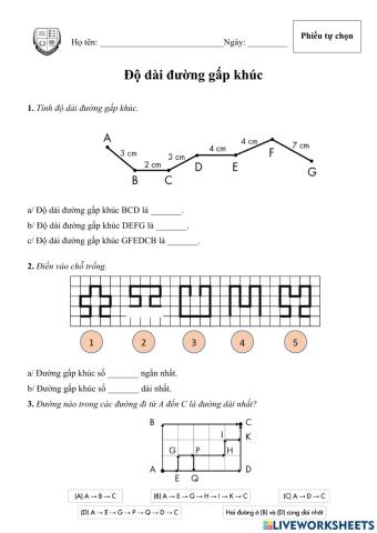 Độ dài đường gấp khúc (PTC)