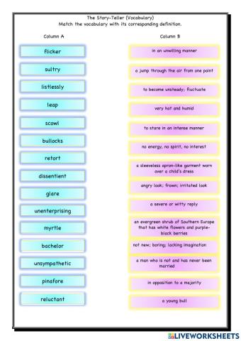 The Story-Teller(Vocabulary)