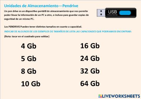 Unidades de almacenamiento - Pendrive