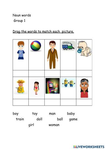 Noun Words Set 1