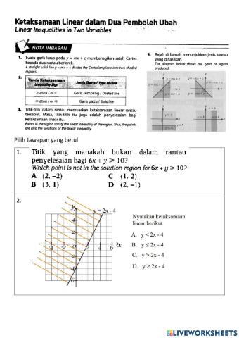 Ketaksamaan linear 1