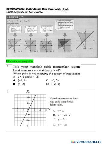 Ketaksamaan linear