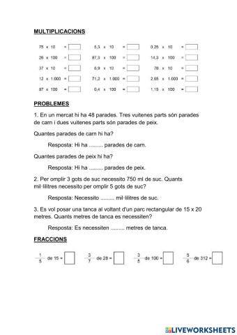 Decimals.problemes.fraccions