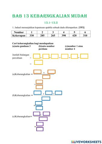 Bab 13 kebarangkalian mudah
