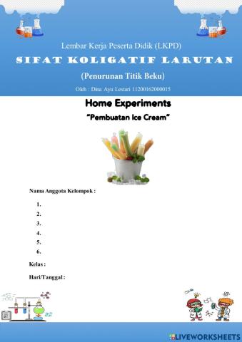 Penurunan Titik Beku Larutan