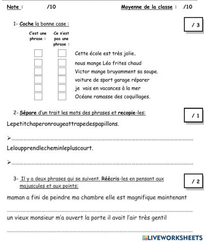 Eval la phrase