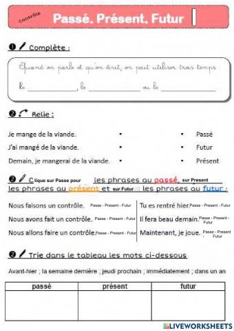 Eval passe present futur