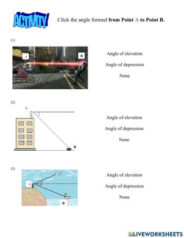 Angles of Elevation and Depression