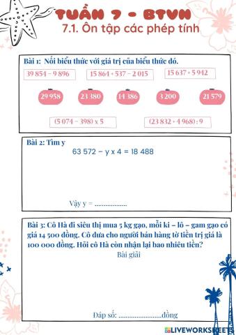 Tuần 7: BTVN 7.1