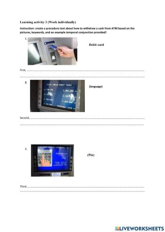 Worksheet activity 3