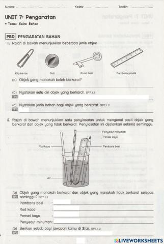 Pengaratan Sains Tahun 4