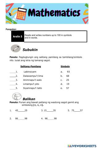 MATH MODULE Week 5