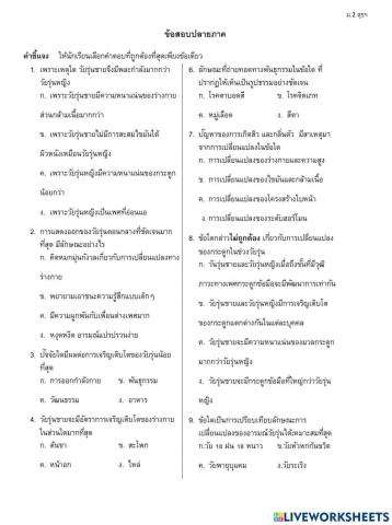 สุขศึกษา ม.2