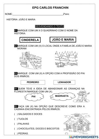 Sequência didática:João e Maria