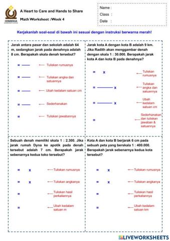 Latihan soal skala