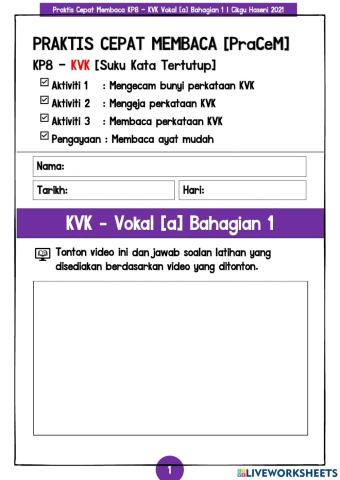 PraCeM KVK Vokal a Bahagian 1