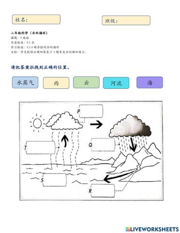 二年级科学（水的循环）