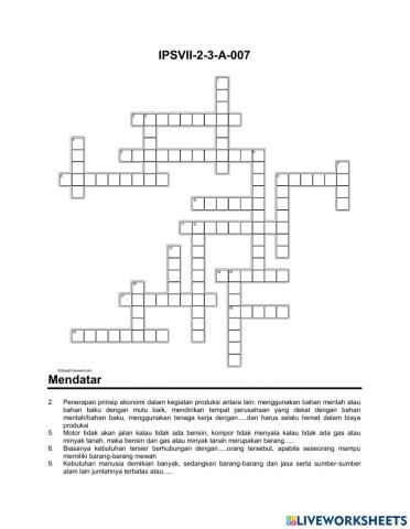 Crossword Ips A-7