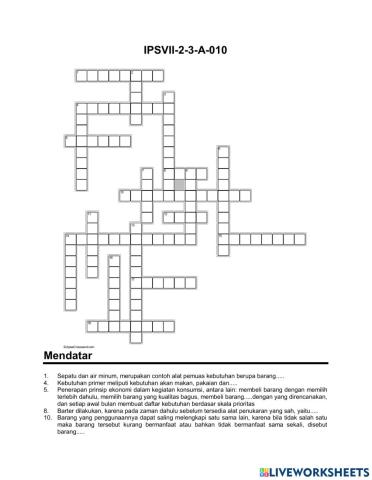 Crossword Ips A-10