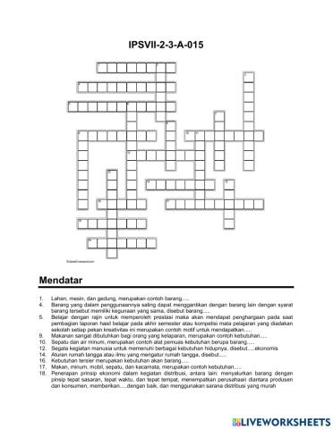 Crossword Ips A-15