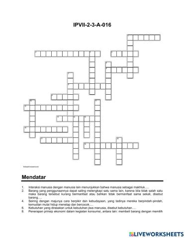 Crossword Ips A-16