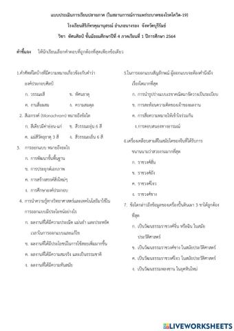 วิชาทัศนศิลป์ ม.4