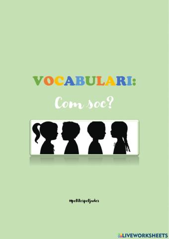 Vocabulari: Com soc?