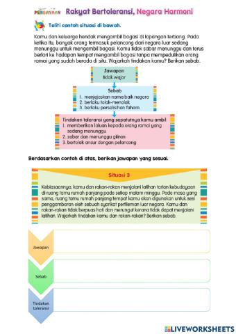 Unit 14: Rakyat Bertoleransi, Negara Harmoni