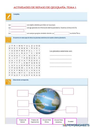 La tierra y su representación