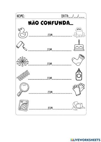 Não confunda - rima