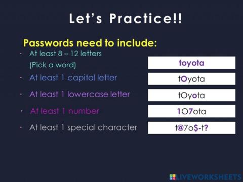 Creating Passwords
