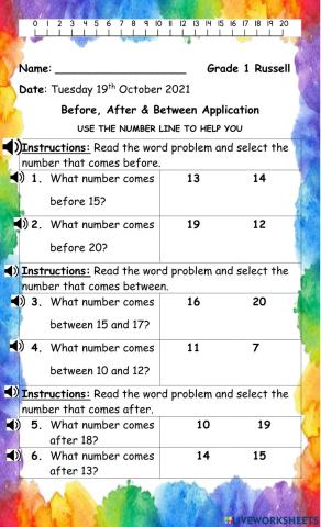 Before, After and Between Application