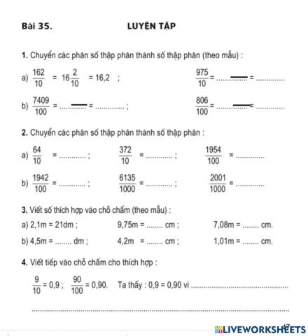 VBT Toán 5-Luyện tập trang 38