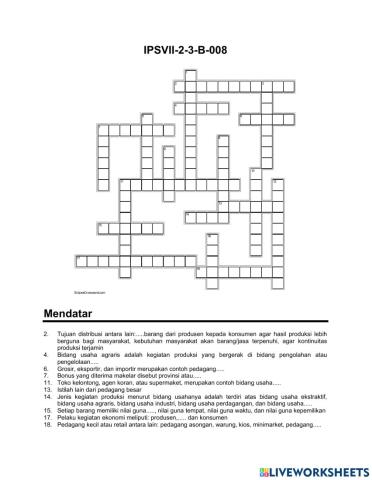 Crossword Ips B-8