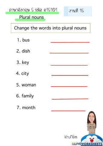 Plural nouns